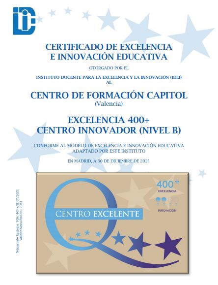 Certificado de Excelencia EFQM 400+